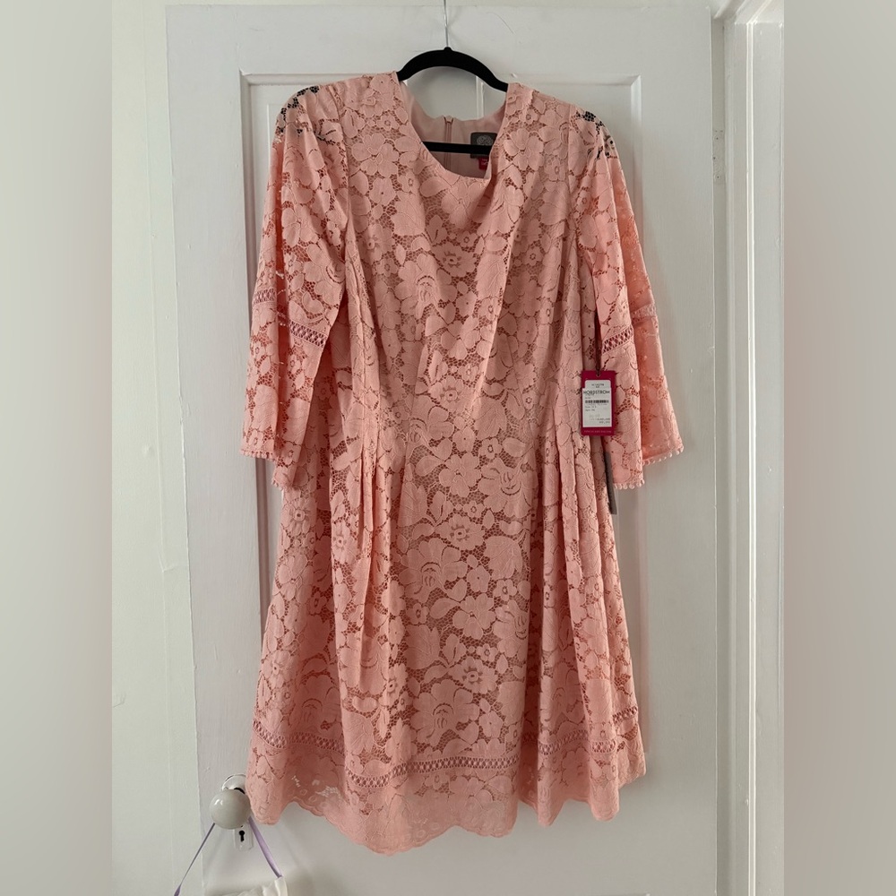 Vince Camuto Pink Lace Dress